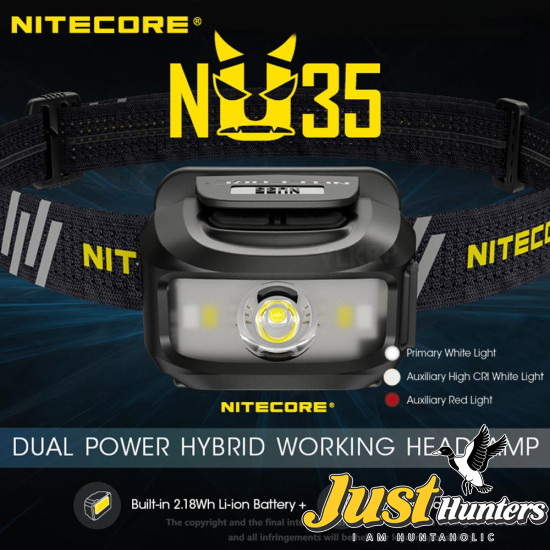NITECORE NU35 Headlight 460 Lumens Built-in Battery
