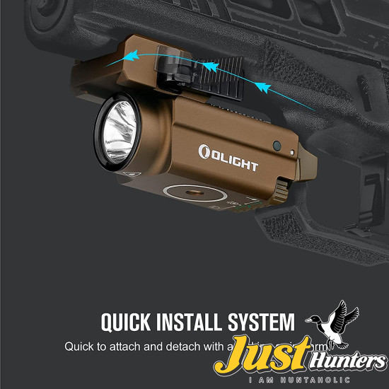 OLIGHT Baldr S 800 Lumens Compact Rail Mount Weaponlight with Green Beam and White LED Combo