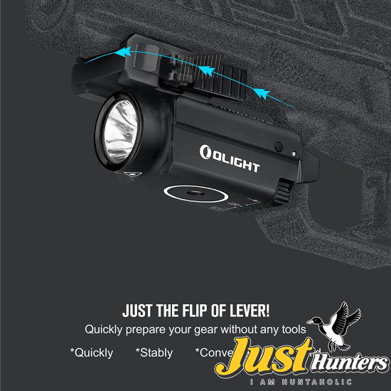 OLIGHT Baldr S 800 Lumens Compact Rail Mount Weaponlight with Green Beam and White LED Combo