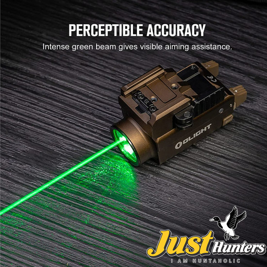 OLIGHT Baldr S 800 Lumens Compact Rail Mount Weaponlight with Green Beam and White LED Combo