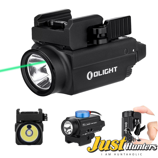 OLIGHT Baldr S 800 Lumens Compact Rail Mount Weaponlight with Green Beam and White LED Combo