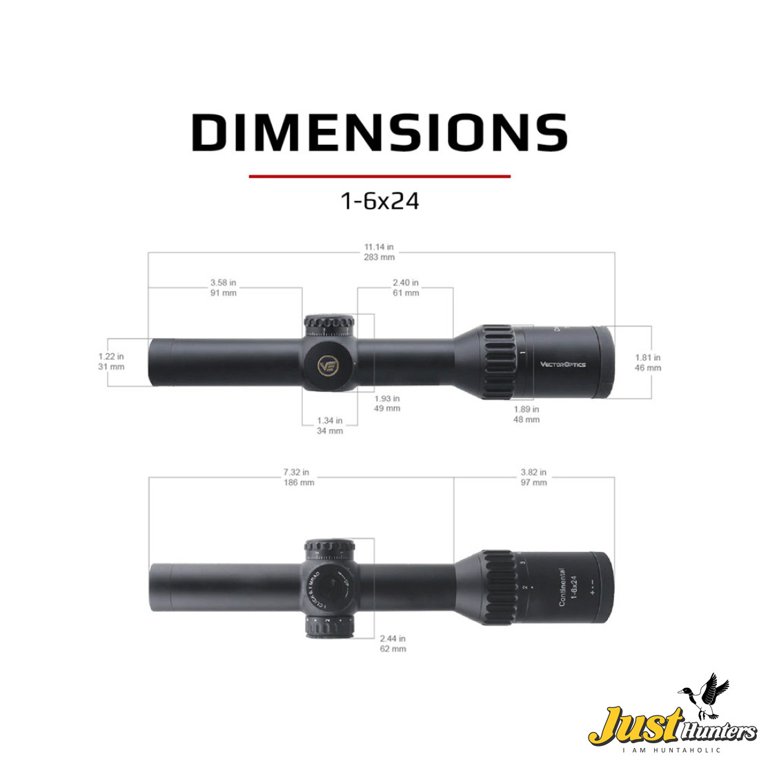 Buy Vector Optics Continental 1-6x24 Tactical LPVO Riflescope With ...