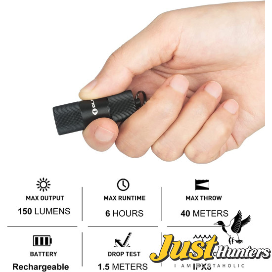OLIGHT i1R 2 EOS 150 Lumens Tiny Rechargeable Keychain Flashlight EDC Desert Tan OLIGHT i1R 2 EOS 150 Lumens Tiny Rechargeable Keychain Flashlight EDC Desert Tan
