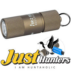 OLIGHT i1R 2 EOS 150 Lumens Tiny Rechargeable Keychain Flashlight EDC Desert Tan