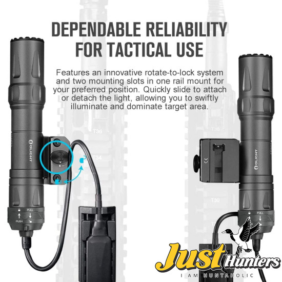 OLIGHT Odin 2000 Lumens Picatinny Rail Mounted Rechargeable Tactical Flashlight