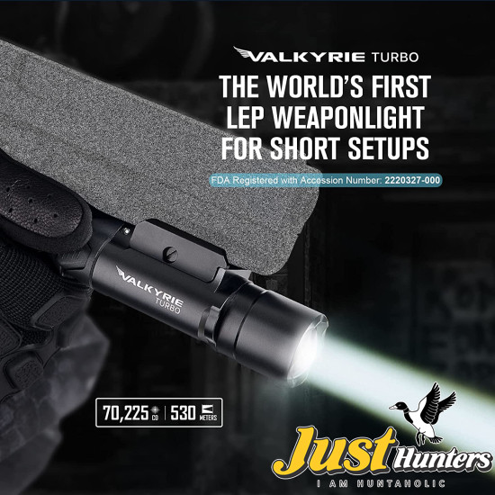 OLIGHT Valkyrie Turbo LEP Tactical Flashlight 530 Meters Long-Range Distance OLIGHT Valkyrie Turbo LEP Tactical Flashlight 530 Meters Long-Range Distance