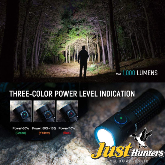 OLIGHT S1R II 1000 Lumen Compact Rechargeable EDC Flashlight OLIGHT S1R II 1000 Lumen Compact Rechargeable EDC Flashlight