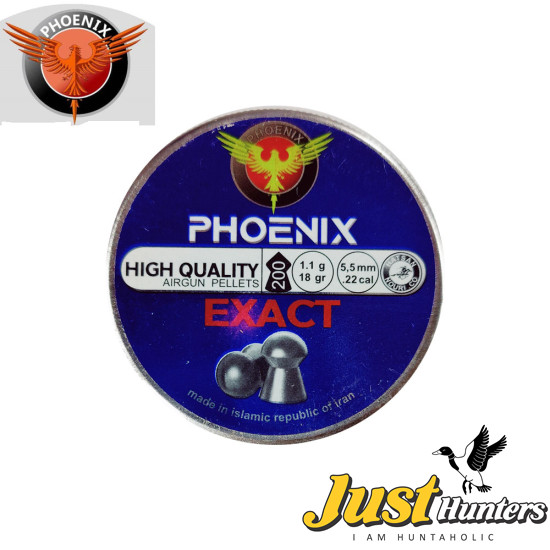 PHOENIX EXACT .22 (5.5) Cal. Pellets 18 gr on Just Hunters