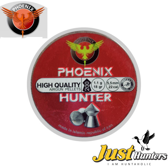 PHOENIX HUNTER .22 (5.5) Cal. Pellets 18 gr on Just Hunters