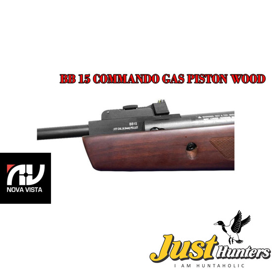 NOVA VISTA BB15 COMMANDO AIR GUN 5.5MM/0.22 Cal. with GAS PISTON Wooden in Lahore