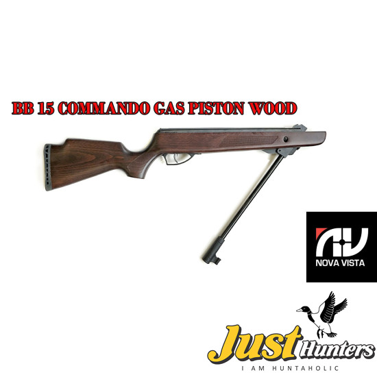 NOVA VISTA BB15 COMMANDO AIR GUN 5.5MM/0.22 Cal. with GAS PISTON Wooden in Lahore