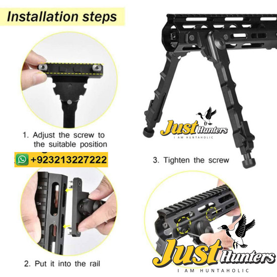 Two-Piece V9 Split Bipod for M-LOK Handguard Rifle Bipods Tactical 7.5-9 Inches in Pakistan