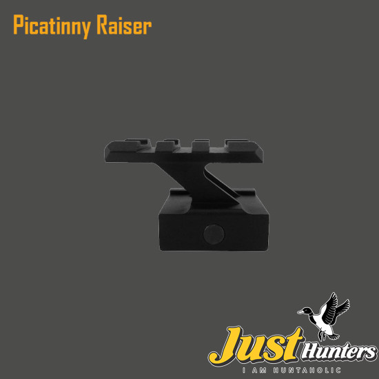 High Profile Compact Picatinny Rail Riser Mount for Red Dot Reflex Sight, 1" High, 3 Slots