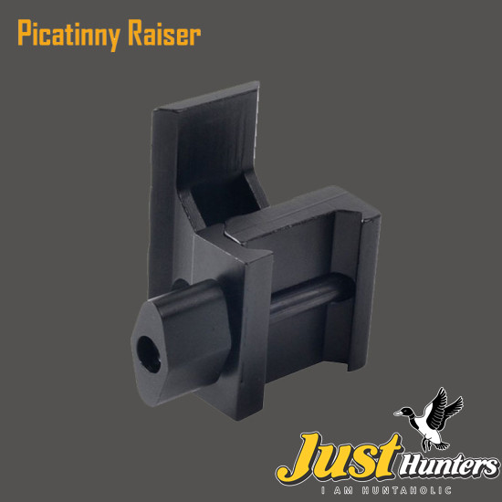 High Profile Compact Picatinny Rail Riser Mount for Red Dot Reflex Sight, 1" High, 3 Slots