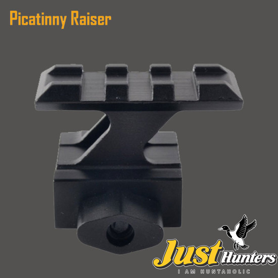 High Profile Compact Picatinny Rail Riser Mount for Red Dot Reflex Sight, 1" High, 3 Slots