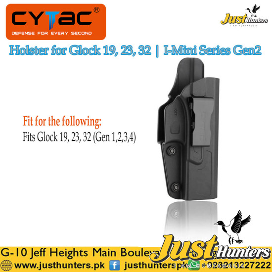 Cytac IWB Holster for Glock 19, 23, 32 I-Mini Series Gen2