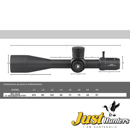 Discovery Optics ED ELR 5-40X56 SFIR FFP Scope 2023