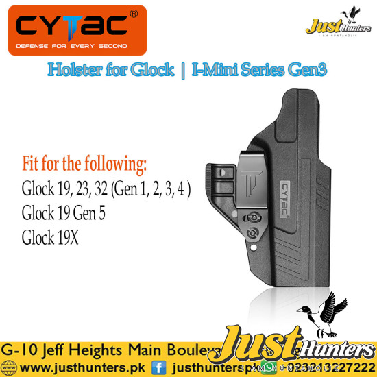 Cytac IWB Holster for Glock 19 | I-Mini Series Gen3