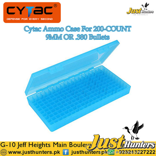 Cytac Ammo Case For 200-COUNT 9MM .40, .45 OR .380 Bullets