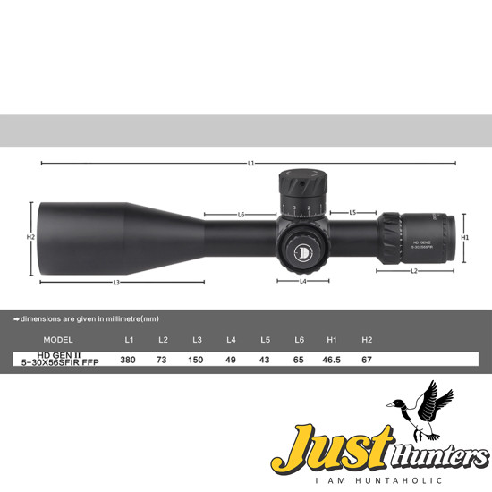 Discovery Optical HD 5-30X56 SFIR FFP ZEROSTOP GEN2 Discovery Optical HD 5-30X56 SFIR FFP ZEROSTOP GEN2