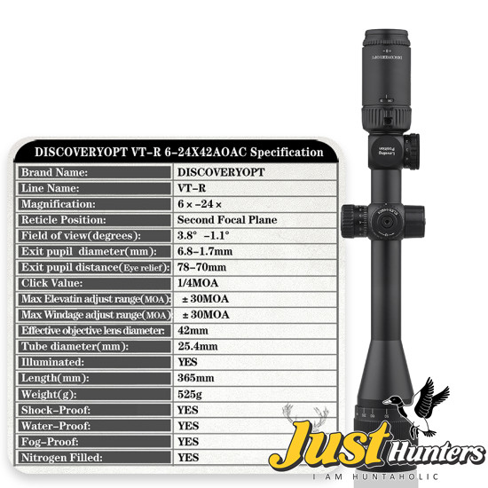 Discovery Optics Scope VT-R 6-24X42 AOAC