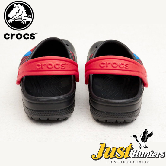 Crocs for Kids Spiderman Black & Red Strap