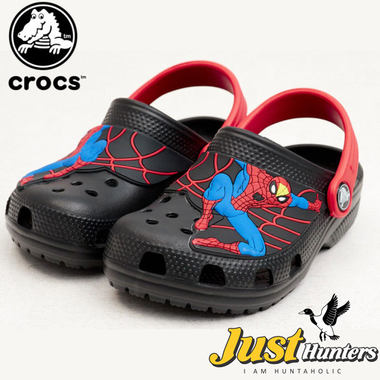 Crocs for Kids Spiderman Black & Red Strap