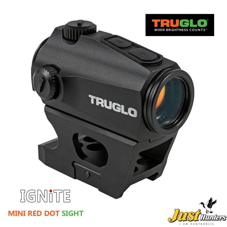 実物TRUGLO Ignite Mini 22mm Red Dot Sight TruGlo Ignite Mini Compact 22mm Red 2 MOA Dot Sight - Black