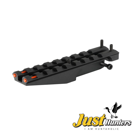 ohhunt AK 47/74 and Saiga Rear Sight Rail Mount with Fiber Optic for Red Dot Sight