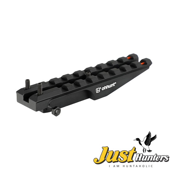 ohhunt AK 47/74 and Saiga Rear Sight Rail Mount with Fiber Optic for Red Dot Sight