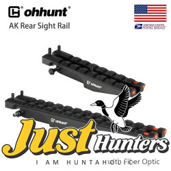 ohhunt AK 47/74 and Saiga Rear Sight Rail Mount with Fiber Optic for Red Dot Sight ohhunt AK 47/74 and Saiga Rear Sight Rail Mount with Fiber Optic for Red Dot Sight