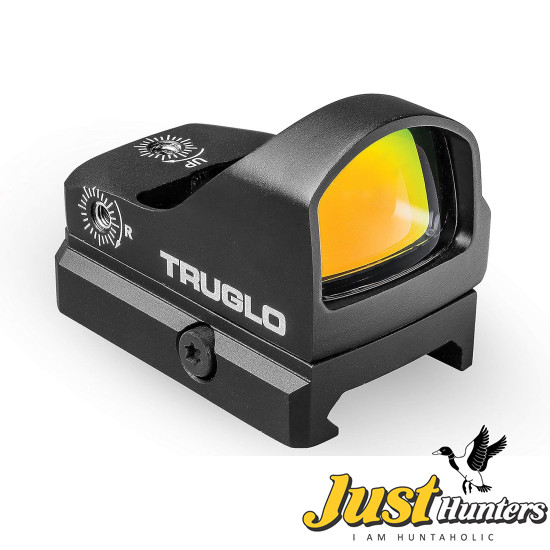 TRUGLO Tru-Tec Micro 23mm x 17mm Hunting Shooting Durable Lightweight Compact Parallax Free Waterproof Fogproof Shock Resistant Aluminum Adjustable Idle Auto-Off 4 Post Mount Red Dot Sight