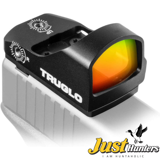 TRUGLO Tru-Tec Micro 23mm x 17mm Hunting Shooting Durable Lightweight Compact Parallax Free Waterproof Fogproof Shock Resistant Aluminum Adjustable Idle Auto-Off 4 Post Mount Red Dot Sight