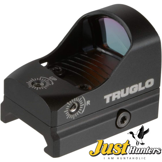 TRUGLO Tru-Tec Micro 23mm x 17mm Hunting Shooting Durable Lightweight Compact Parallax Free Waterproof Fogproof Shock Resistant Aluminum Adjustable Idle Auto-Off 4 Post Mount Red Dot Sight
