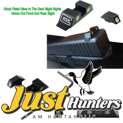 Glock Pistol Glow in the Dark Night Sights Green Dot Front and Rear Sight Glock Pistol Glow in the Dark Night Sights Green Dot Front and Rear Sight