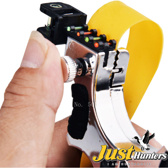 Slingshot of Resin Flat Rubber Band Hunting Shooting Catapult with Laser