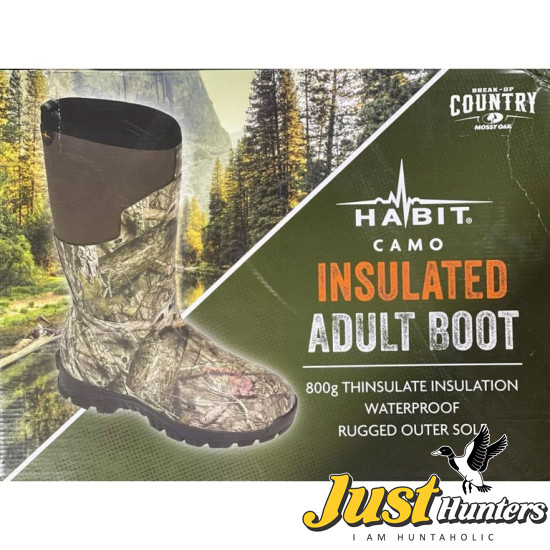 Habit Outdoor Realtree Men’s 800gram Insulated 15" Waterproof Rubber Boots