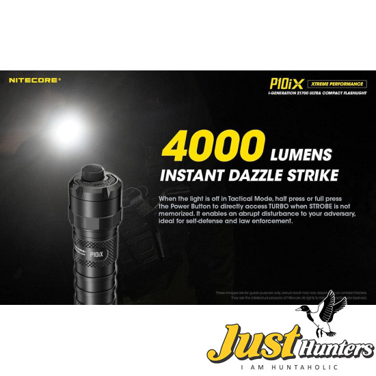 NITECORE P10iX Rechargeable Powerful 4000 Lumens USB C-Type Tactical Flashlight