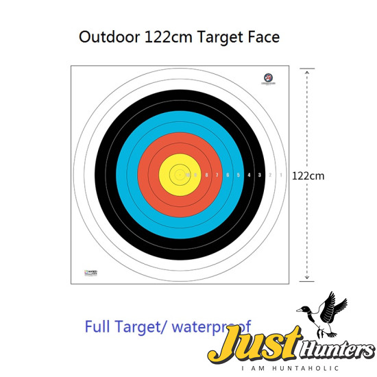 5X Sanlida Archery X10 Polyster Waterproof Target Face 122cm 10 Rings