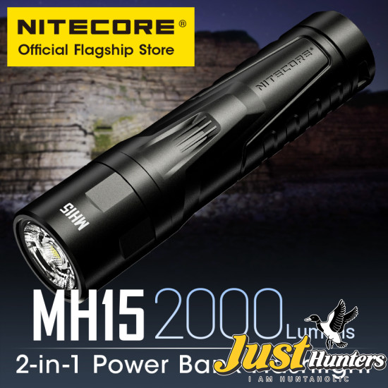 NITECORE MH15 USB-C Rechargeable Flashlight LED 18W QC Fast Charge EDC Torch Light