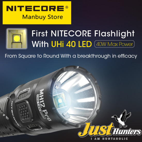 NITECORE MH12 Pro 3300 Lumens Rechargeable Compact Flashlight 505 Meter Tactical Torch UHi40 LED Beam 5300mAh 21700 Battery