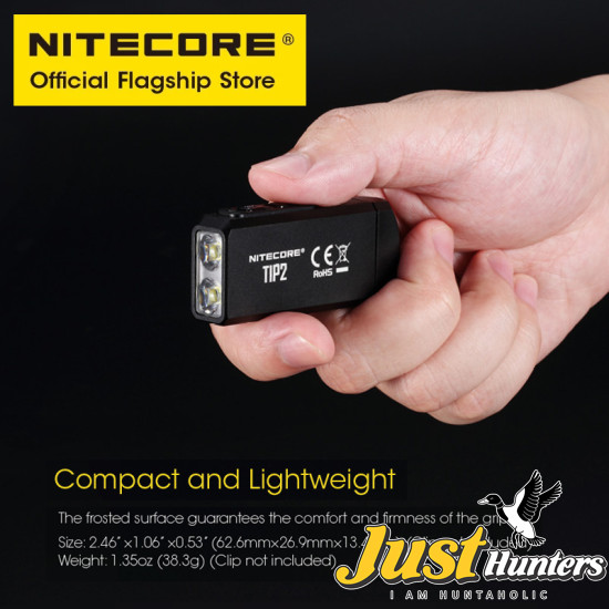 NITECORE TIP2 Flashlight Mini Keychain Light Dual-Core Magnetic