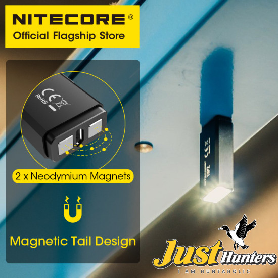 NITECORE TIP2 Flashlight Mini Keychain Light Dual-Core Magnetic