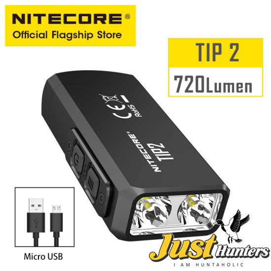 NITECORE TIP2 Flashlight Mini Keychain Light Dual-Core Magnetic