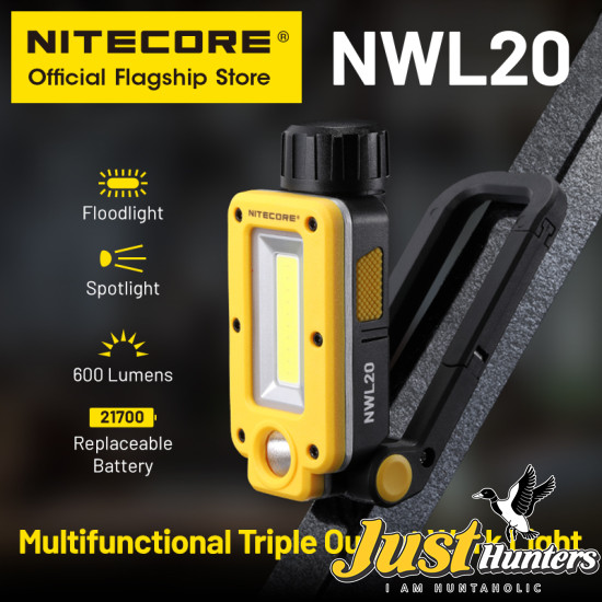 NITECORE NWL20 USB-C Rechargeable Work Light 180° Adjustable Multifunctional
