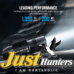 OLIGHT Baldr Pro R 1350 Lumens Magnetic USB Rechargeable Tactical Flashlight with Green Laser