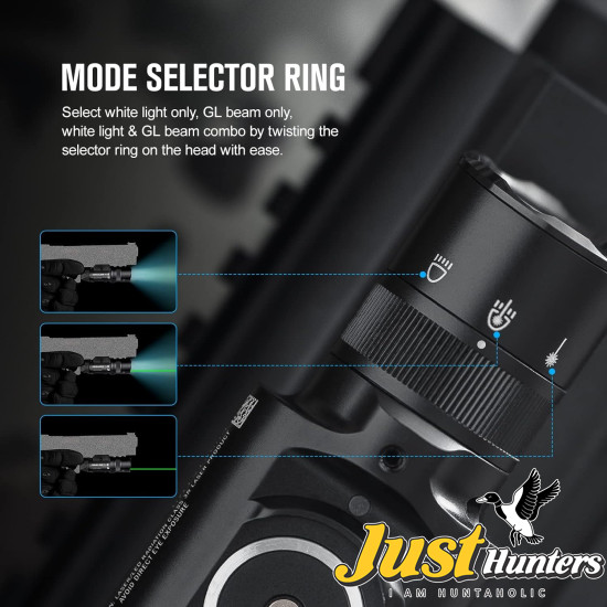 OLIGHT Baldr Pro R 1350 Lumens Magnetic USB Rechargeable Tactical Flashlight with Green Laser