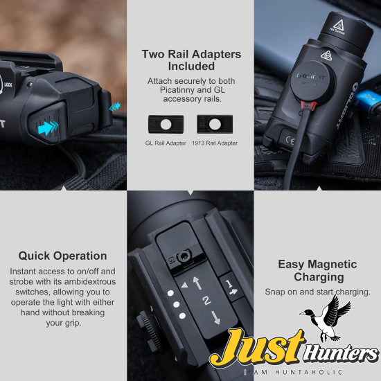OLIGHT PL-3R Valkyrie Rechargeable Tactical Light, 1500 Lumens