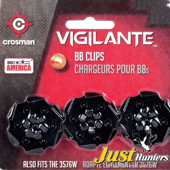Crosman Triple Threat Vigilante 357 Steel 4.5mm BB Rotary Clip Magazine Pack of 3