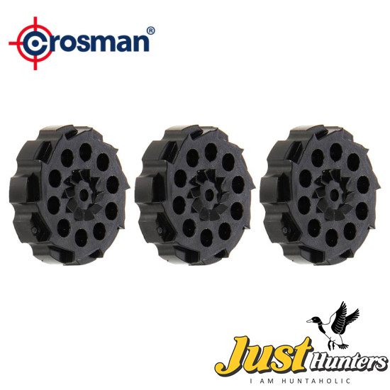 Crosman Triple Threat Vigilante 357 Steel 4.5mm Pellets Rotary Clip Magazine Pack of 3